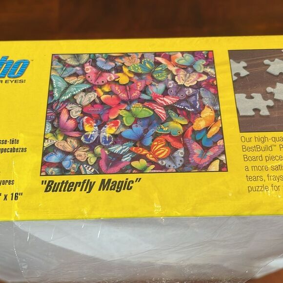 Visual Echo Butterflies 500 Piece Puzzle 20x16" 3D look but Flat Butterfly Magic - Picture 9 of 11